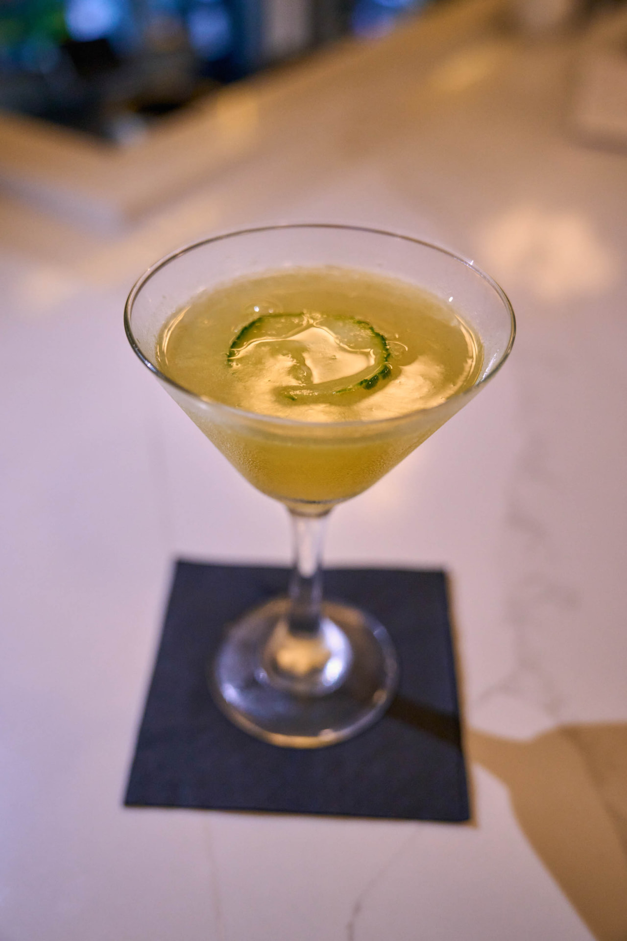 A Charleston Garden Martini at Eli's Table, part of the cocktail program behind the Pink Drink fundraiser